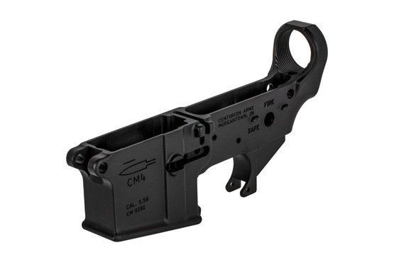 The Centurion Arms CM4 Forged AR15 stripped lower receiver is made from 7075-T6 aluminum